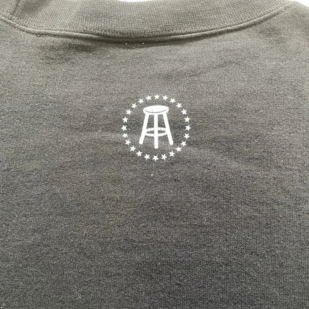Barstool Sports Sweatshirt Mens Small Black Fleece Crewneck Champion Logo